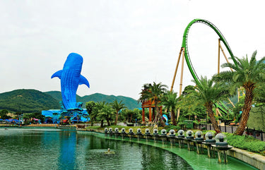 Image of one of the features of the Chimelong Ocean Kingdom.